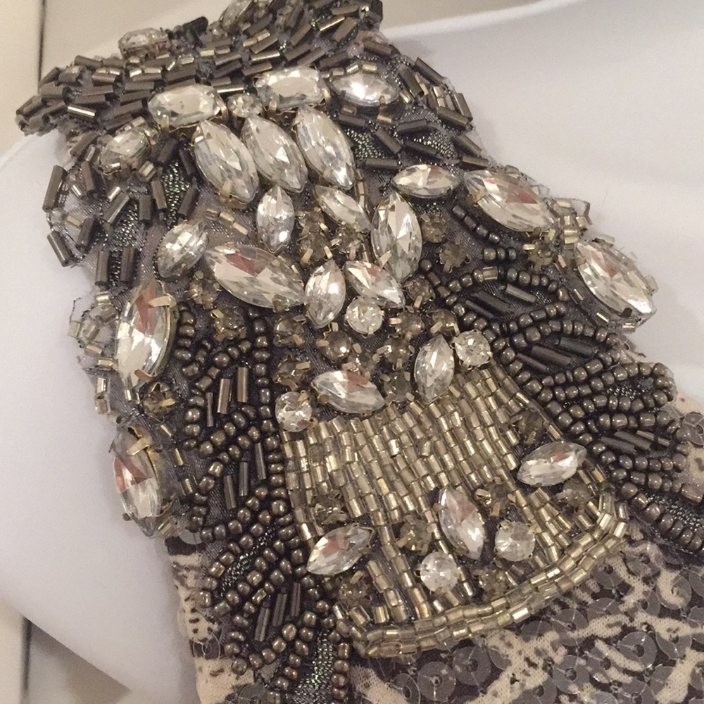 Cache Size 10 Long Sequin One Shoulder Dress - image 2